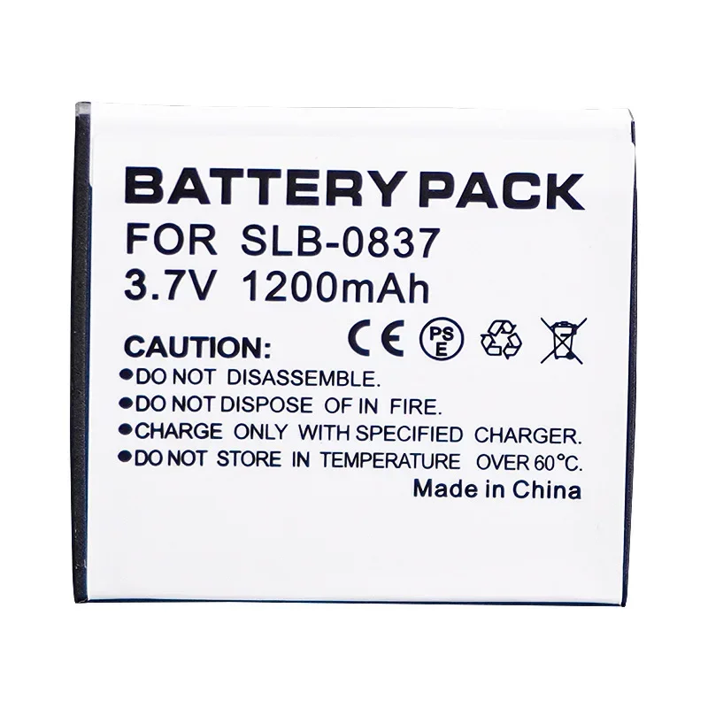 Bateria 1200mAH 3.7V SLB-0837 odpowiednia do aparatu Samsung I5 I6 L73 L50 L60 NV3 NV5 NV7 bateria aparatu