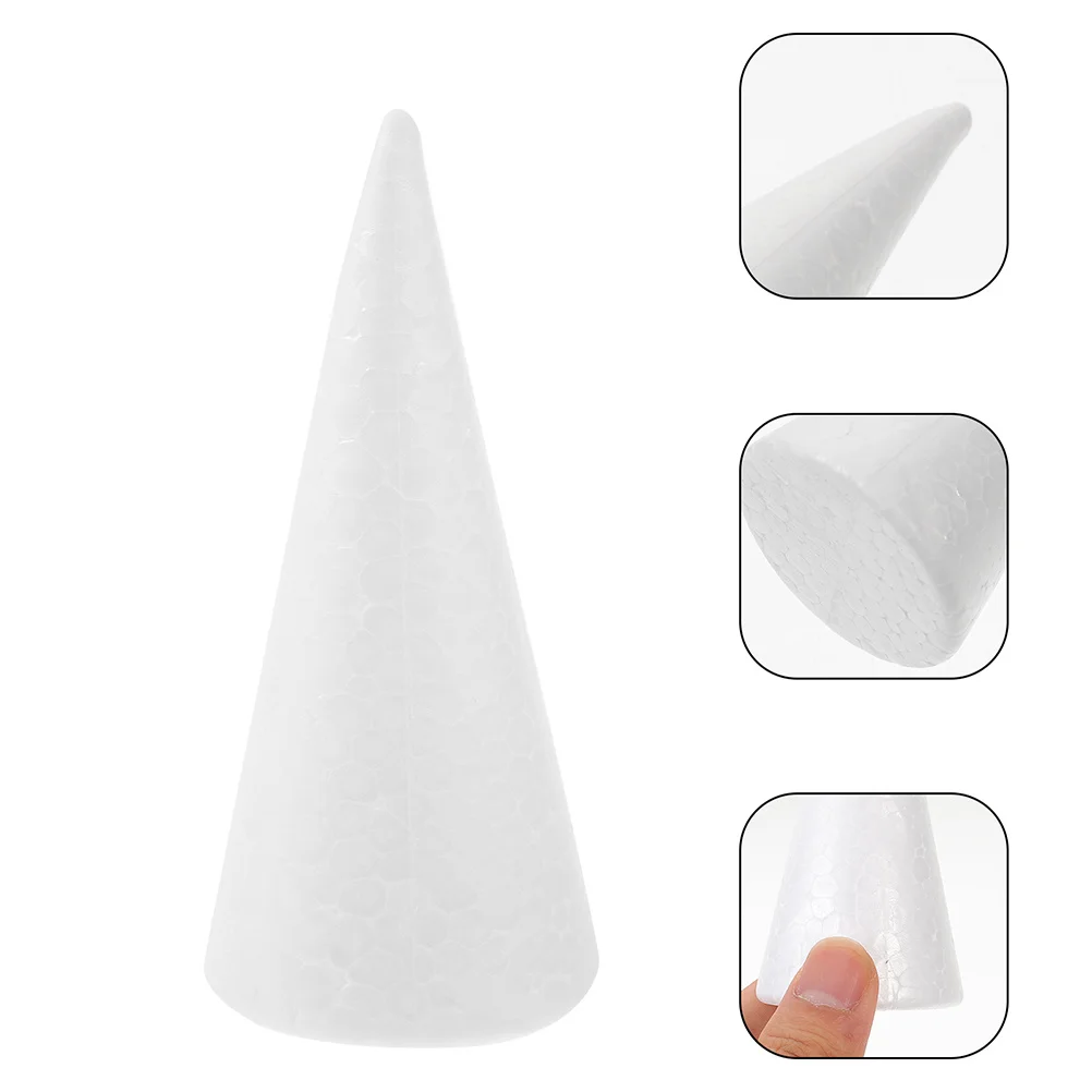 

20Pcs White Foam Cones Solid Polystyrene for DIY Craft Projects Christmas Tree Floral Arrangements Holiday Party Decorations