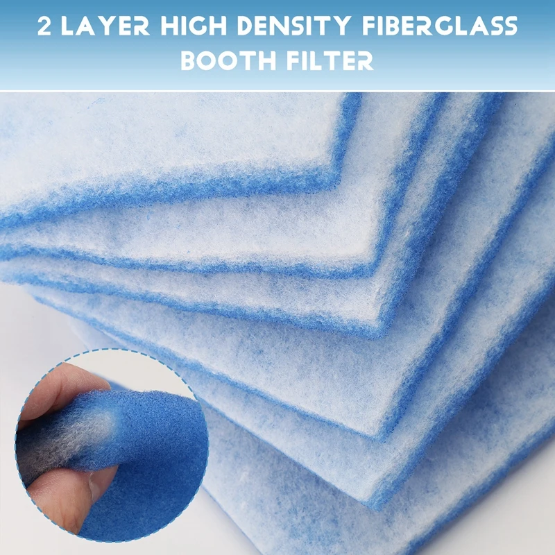 Juego de filtros para cabina de pulverización de aerógrafo Hobby, filtro de reemplazo de cabina de fibra de vidrio Compatible con Master, Paasche 6 uds