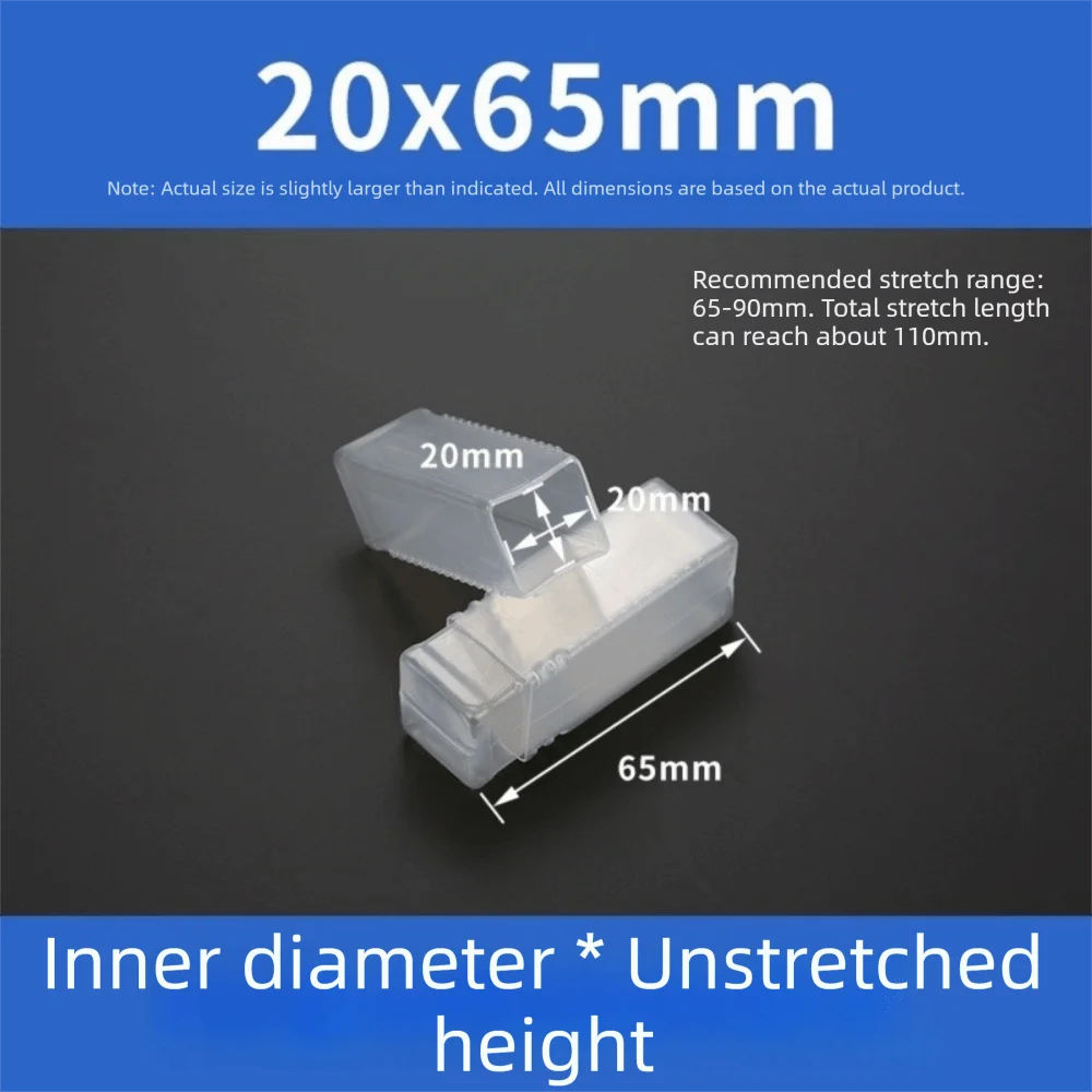 5pcs Portable Square Drill Bit Packaging Boxes Telescopic Plastic Packaging Box Transparent Storage Boxes Accessories Storage