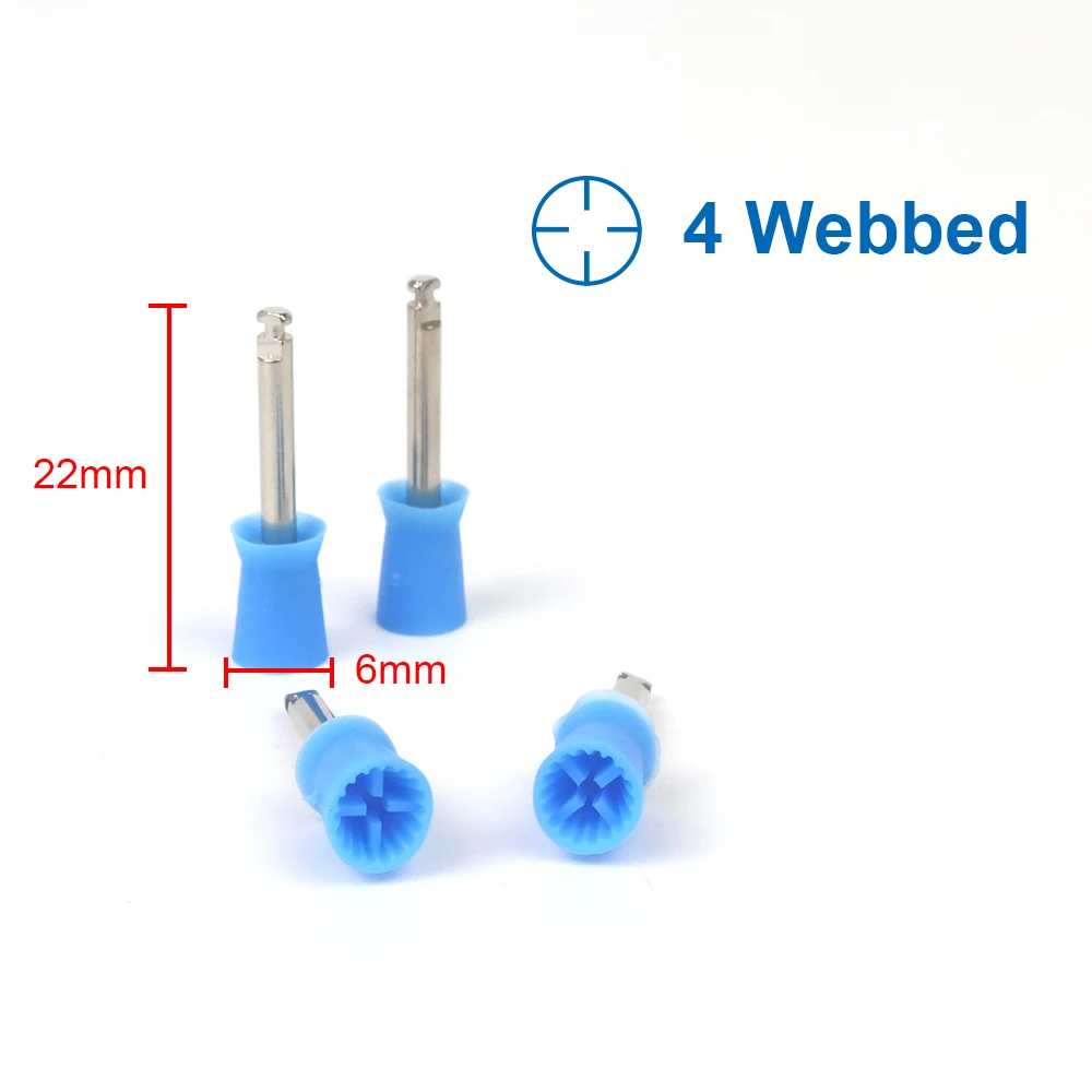

100pcs Dental Polishing Cup Tooth blue/ White Rubber Brush Polisher Prophy for Low Speed Handpiece Dentist Lab Tool