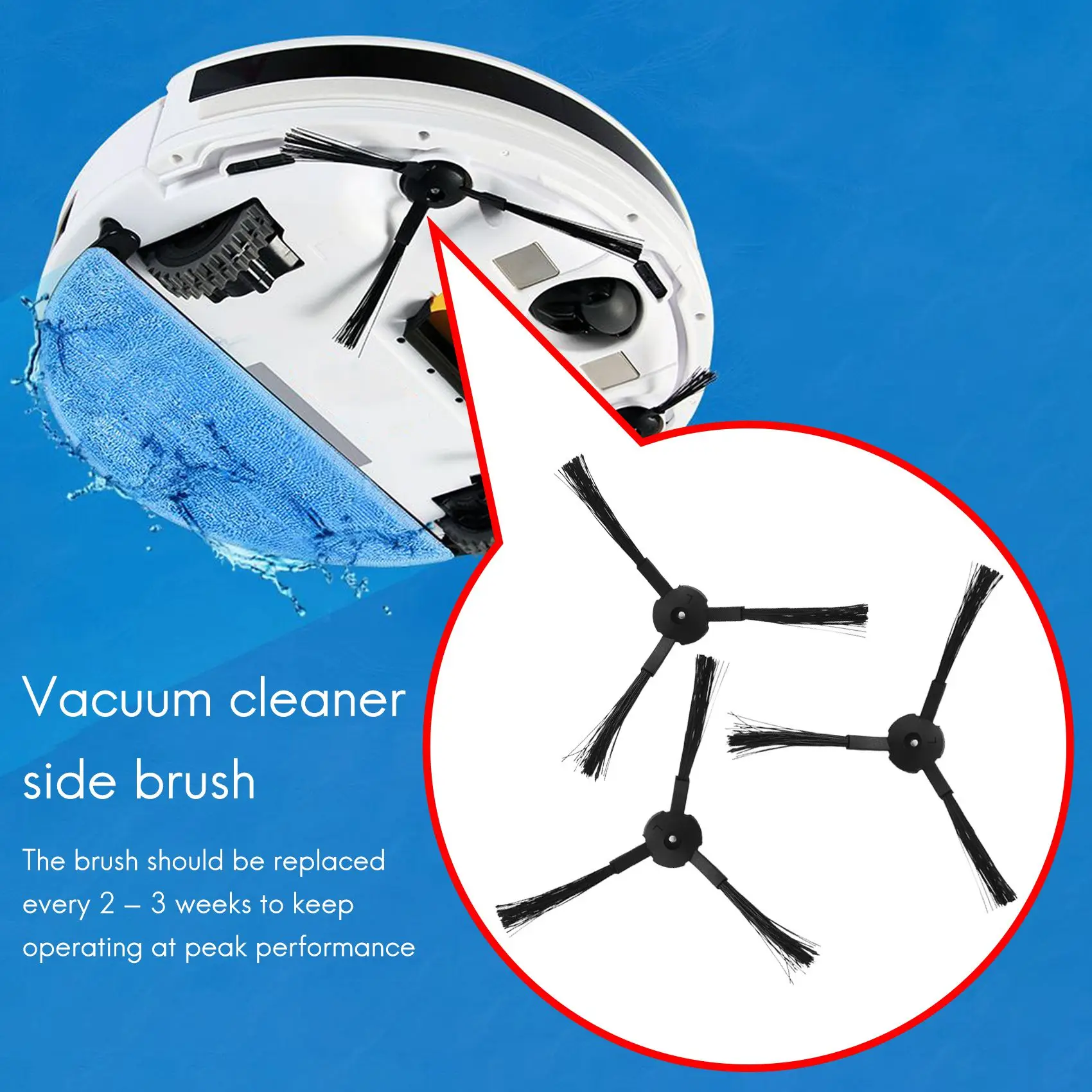 10 عبوات من فرشاة جانبية بديلة للمكنسة الكهربائية الروبوتية Ilife V3 V5 A6 A4 A4S