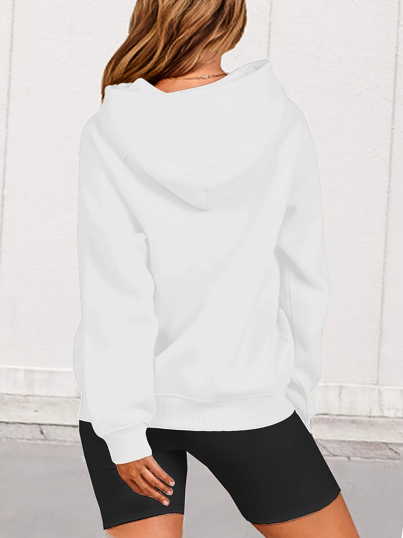 American retro women's clothing solid color hoodie top autumn and winter new men's and women's coats street wear