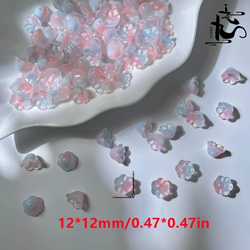 32 قطعة، مجد الصباح، شكل جرس الأوركيد، الخرز المتناثر، DIY، صناعة المجوهرات، الحاجز المطرز، إكسسوارات المجوهرات،