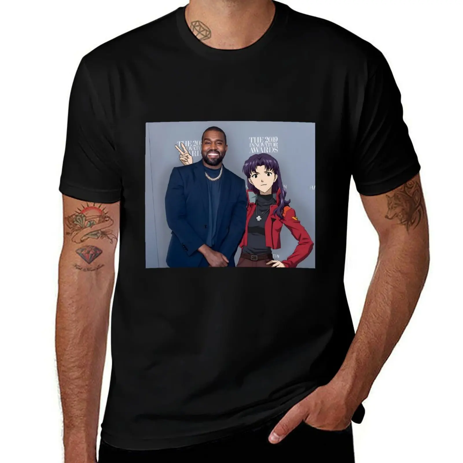

Misato and Kanye West T-Shirt t shirts for man slim fit t shirt man designer man t shirt luxury T-Shirt