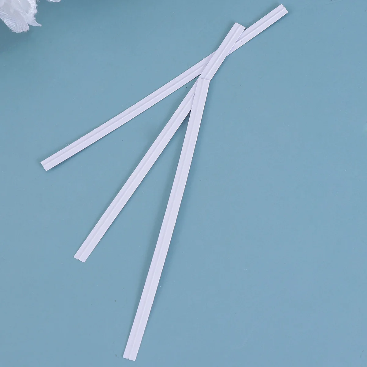 

1000pcs White Label Ties Packaging Bag Seal For Craft Diy Floral Food Safe Paper Covered Iron Wire Strip Gift Box