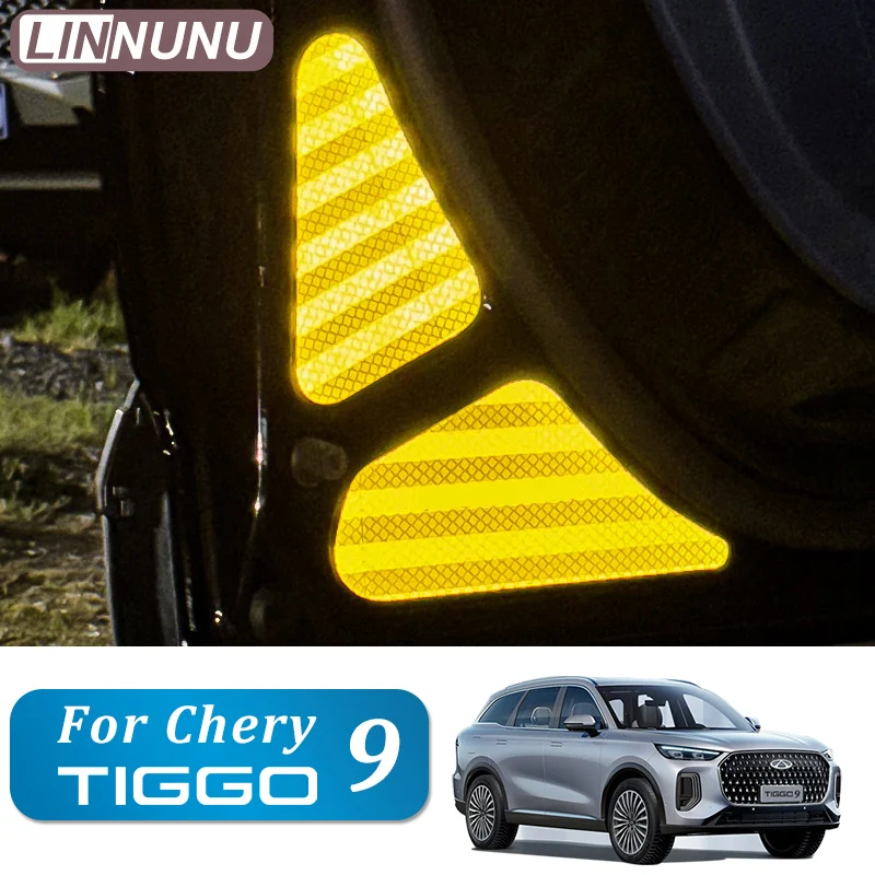 

LINNUNU car door stickers for Chery Tiggo 9 2025 2026 Reflective warning sticker External Personalized decorative accessories