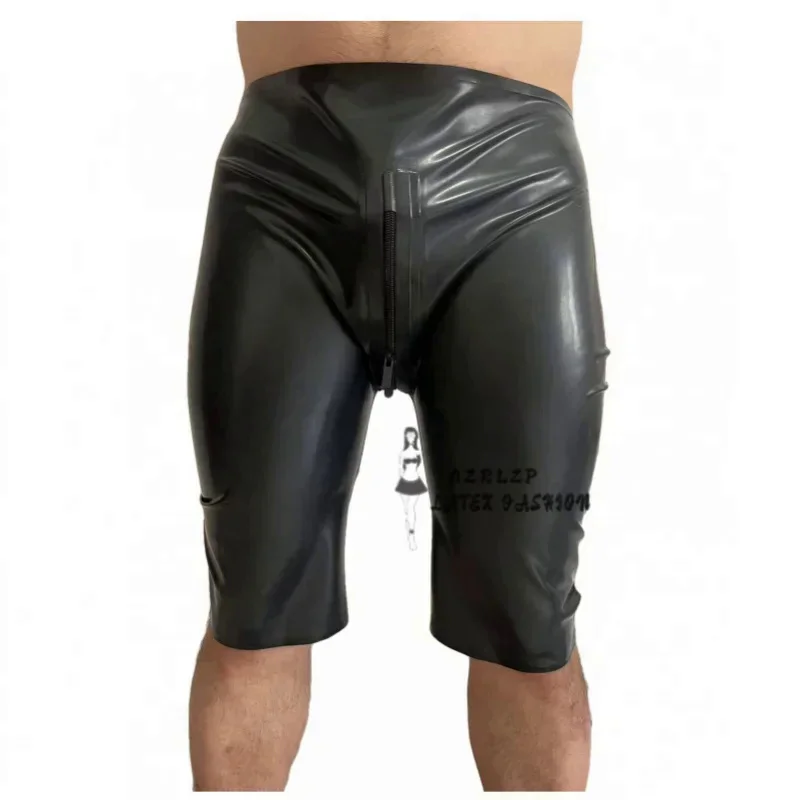 Handmade Men's Black Latex Boxer Briefs