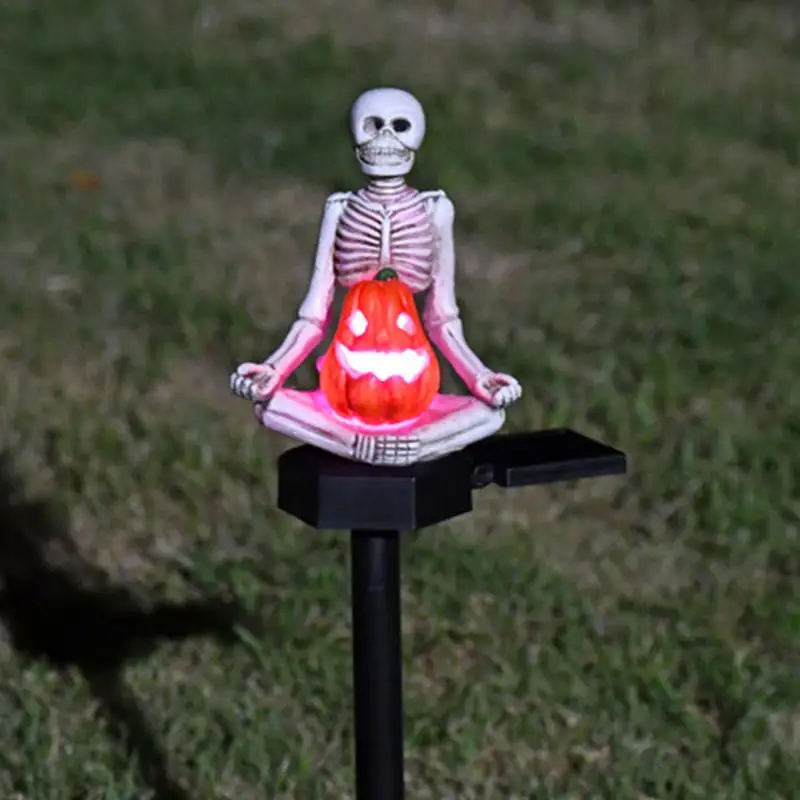 Solar Halloween Lights Outdoor Skull And Pumpkin Pathway Light Solar Lights Outdoor For Halloween Decoration For Outdoor Garden