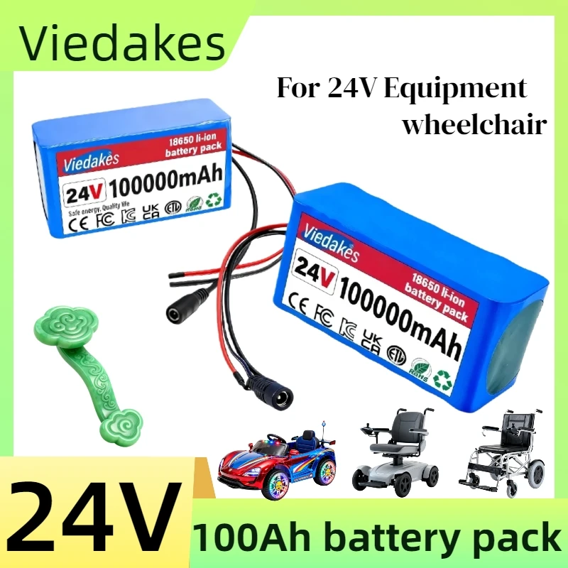 

24V 100000mAh 7S3P 18650 29.4V 80000mAh Li-ion Battery Pack for wheelchairs power Li-ion Replacement Battery + free 2A Charger
