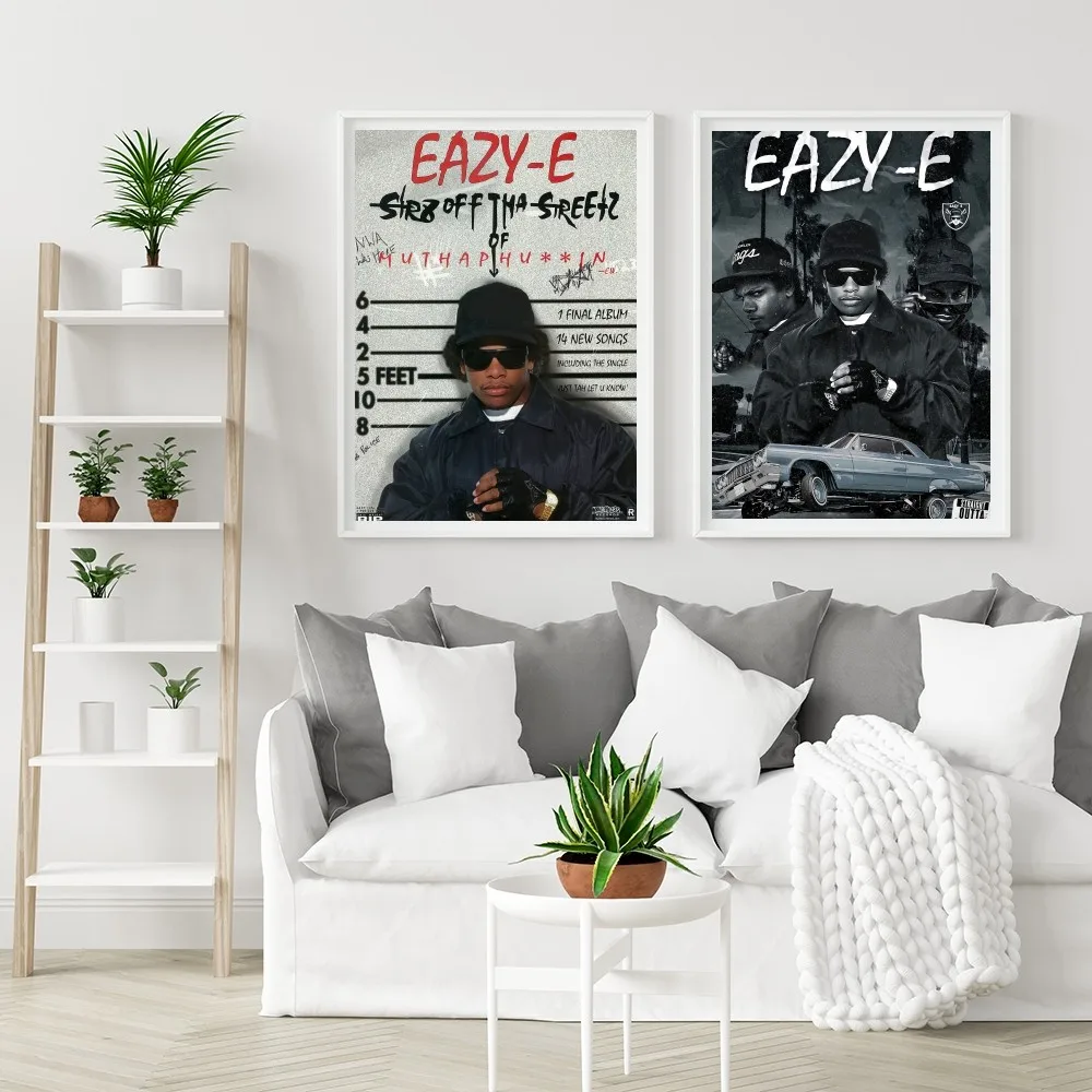 1pc Hip Hop Music Stars Ice Cube Eazy-E Poster Good Quality Prints Vintage Room Home Bar Cafe Decor Aesthetic Art Wall Painting