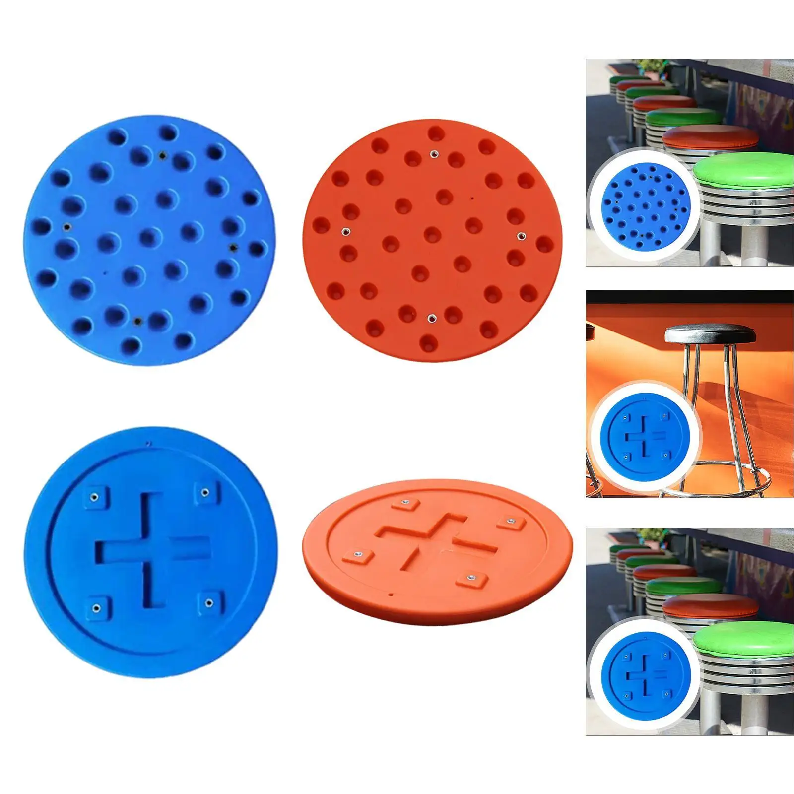 

Stool Seat Replacement Wear Resistant Comfortable Accessory Easy Installation Replace Parts Round Chair Seat Top for School Home
