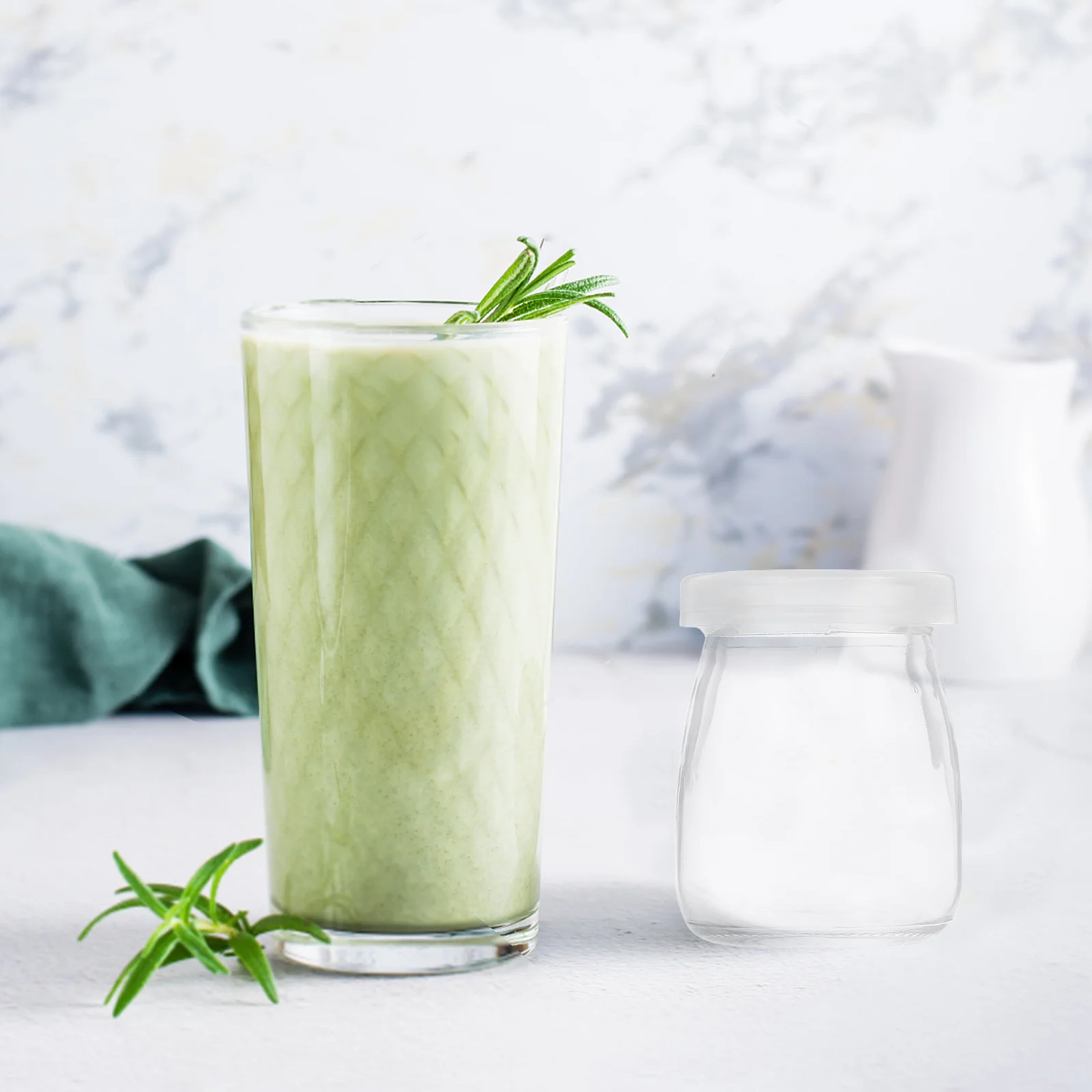 

10Pcs Glass Dessert Cups Multi-Function Clear Pudding Jars for Ice Cream Yogurt Party Decor Pudding Jars Yogurt Cups