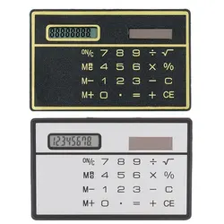 Solar 8 Digit Calculator Slim Solar Calculator with Touch Screen Credit Card Design Mini Size Portable Slim Computer