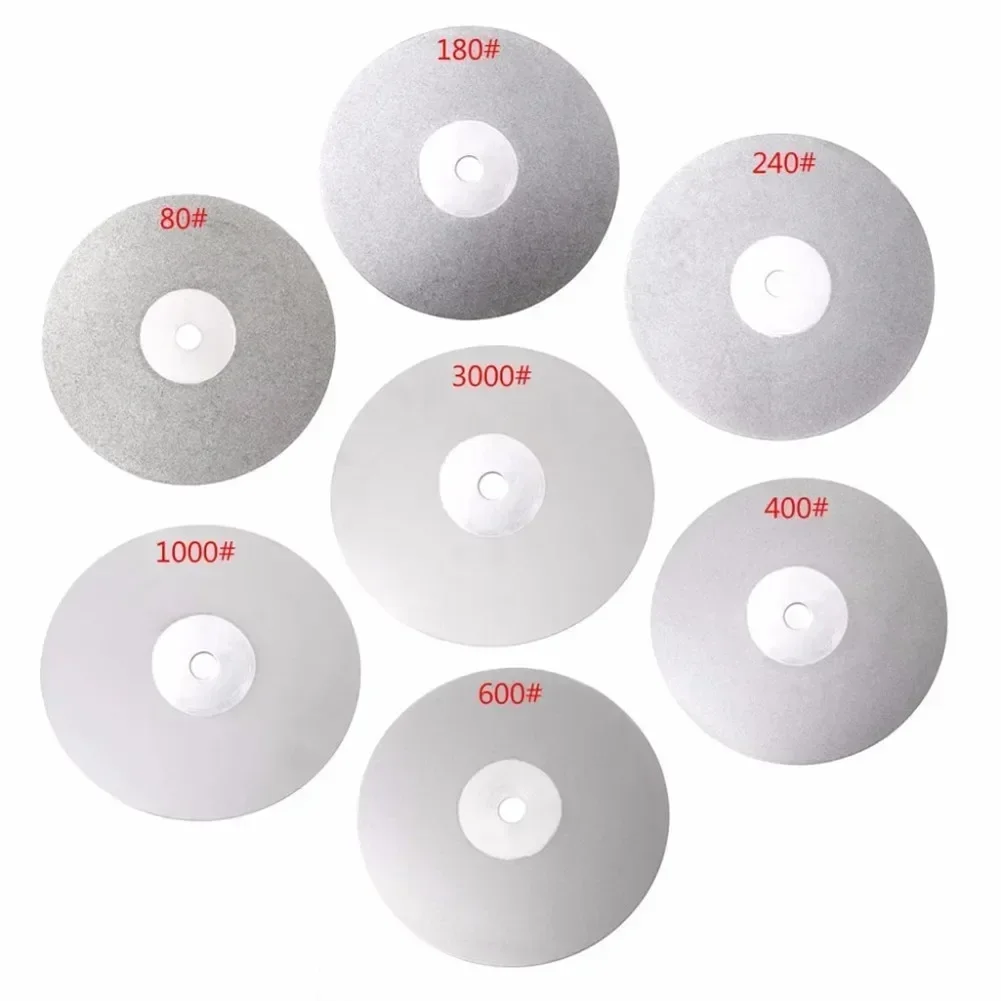 6inch 150mm 80-3000Grit Diamond Coated Grinding Wheel Disc Flat Lap Polishing Grind Wheel For Jewelry Glass Rock