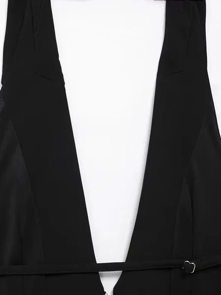 Women's Front Zipper Halter Tank Tops, Backless, Lapel Collar, Sleeveless Female Camis, Sexy Fashion