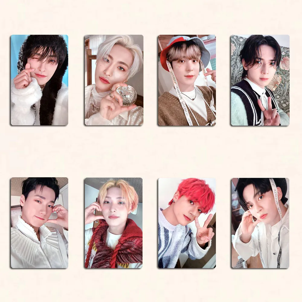 

8Pcs/Set Kpop ATEEZ 4th ATINY MEMBERSHIP KIT Photocards Wooyoung San Hongjoong Selfie Lomo Cards Postcards Fans Collection Gifts