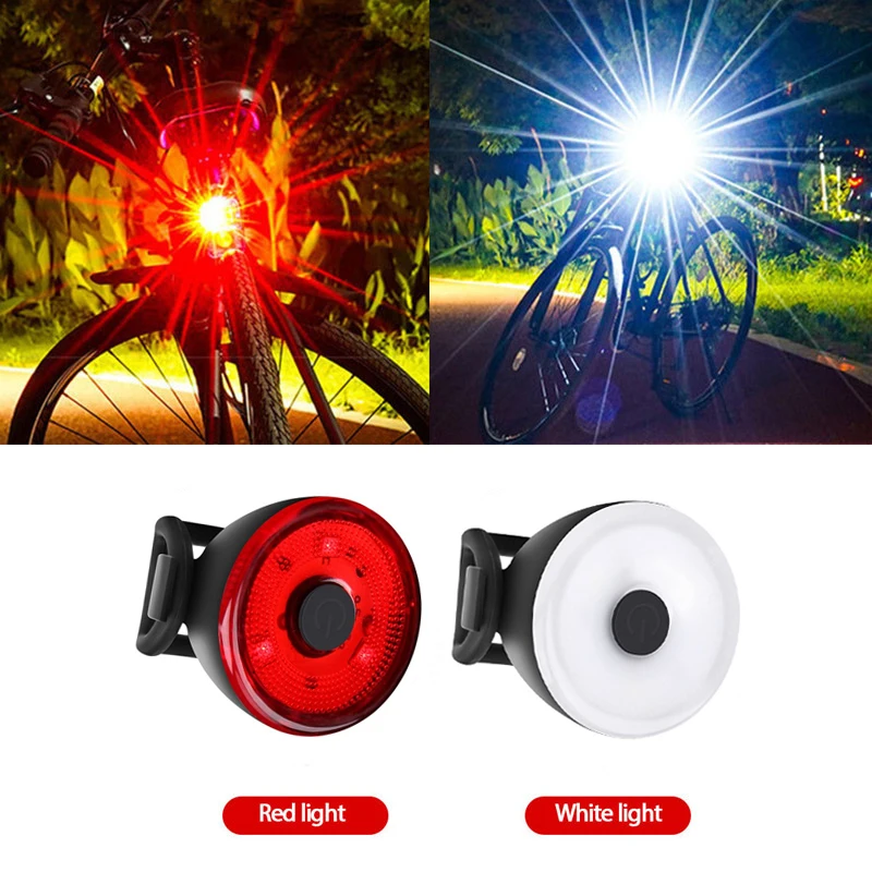 Bicycle Tail Lamp Headlight 400 Lumens Waterproof LED Warning Light Mountain Bike Luminous Night Riding Equipment Bike Lights