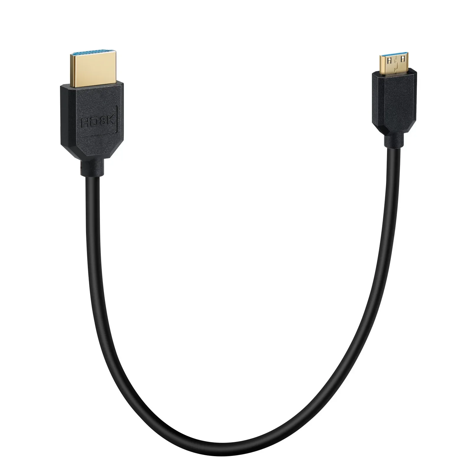 OD4.0mm 8K @60Hz Mini HDMI-compatible Cable UP/Down/Left/Right Angled 90 Degree Male to HD 2.1Male Ultra-thin Cord Connector