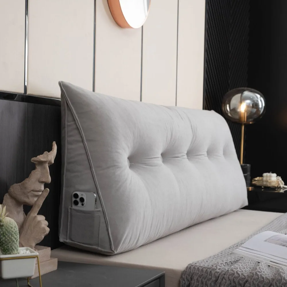 

Мягкая подушка из синели для подголовника для кровати, дивана, стула со съемным моющимся чехлом, двойная поддержка талии для дома, спальни, татами