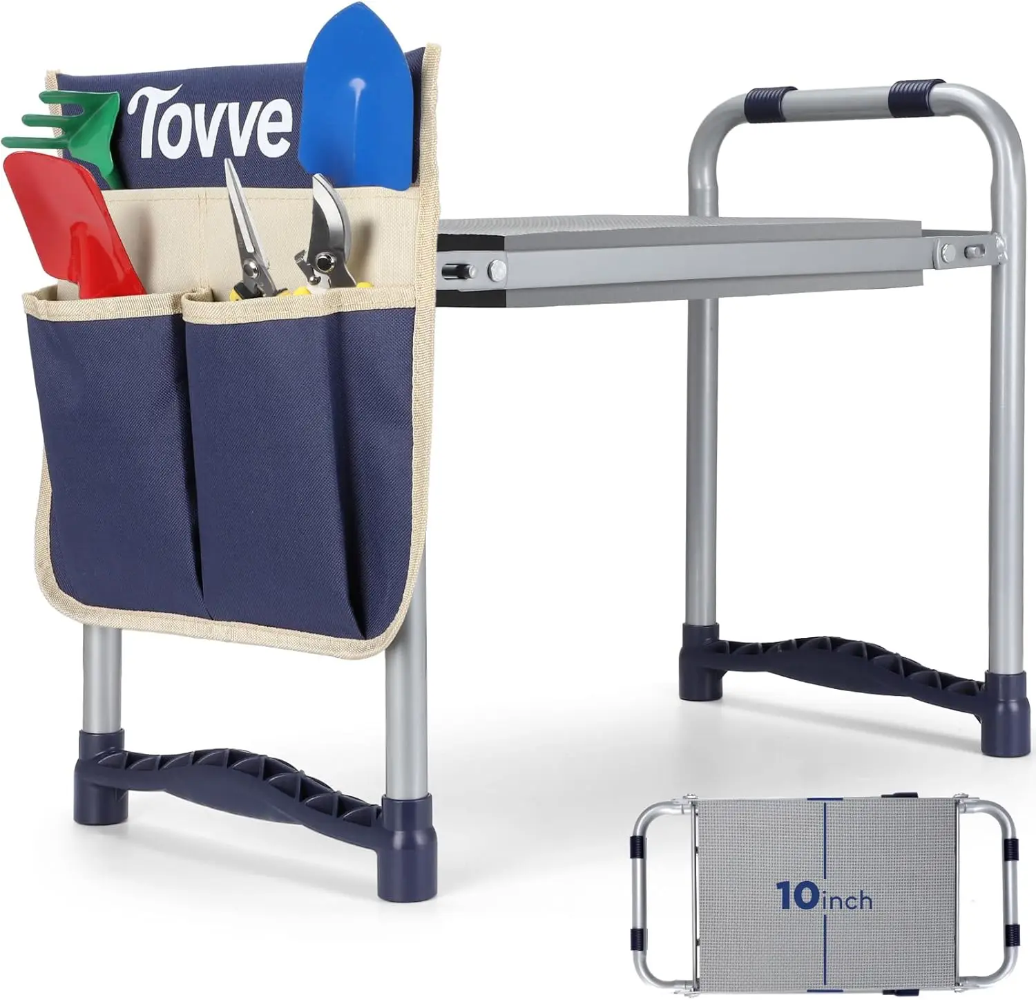 

Модернизированное садовое сиденье с толстой подушкой, складной табуреткой и сумкой для инструментов, портативная скамейка для женщин и пожилых людей