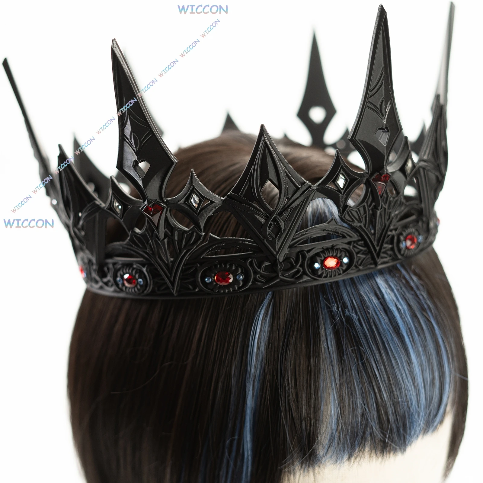 Xavier تأثيري الدعامة الحب والمساحة العميقة Moonfall Lightbringer تاج زوجين تيارا ملك الظلام تاج الرجال النساء الملحقات #5