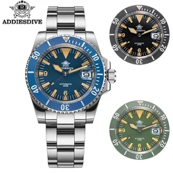 ADDIESDIVE Men Dive Watch NH35 Automatic Movement Sapphire Ceramic Bezel Wristwatch C3 Luminous Waterproof Men Watches AD2064