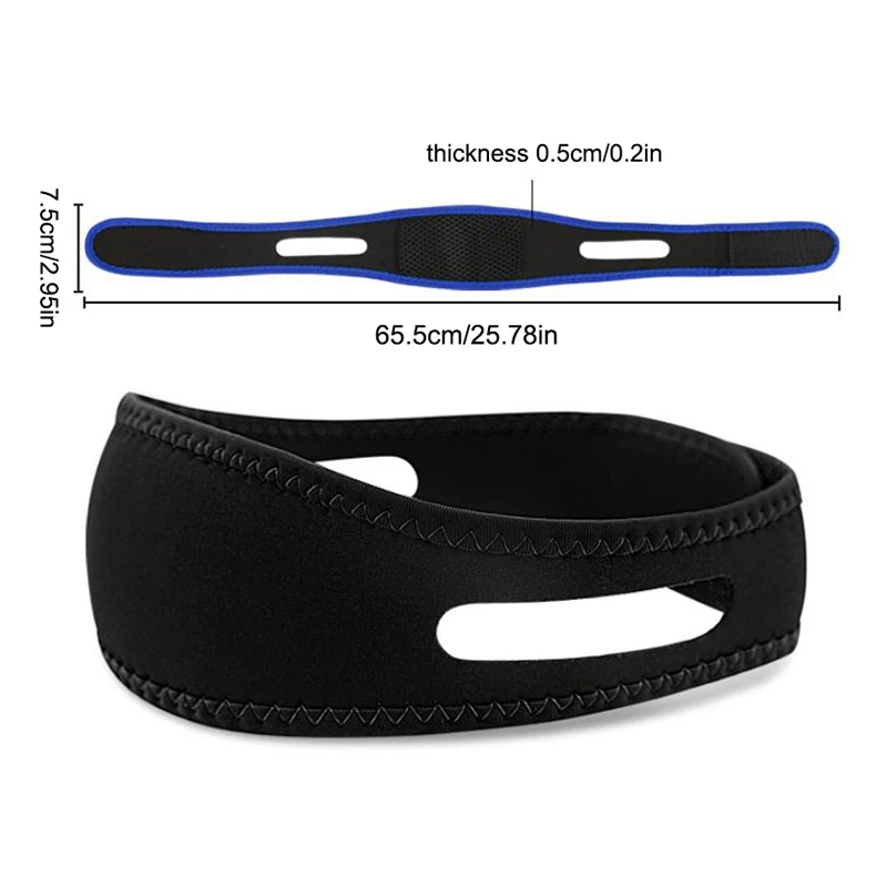 Anti Snore Chin Strap Nylon Elastic Breathable anti-Snoring Chin Belt Mouth Breathing Band Apnea Belt Improve Sleeping Care Tool