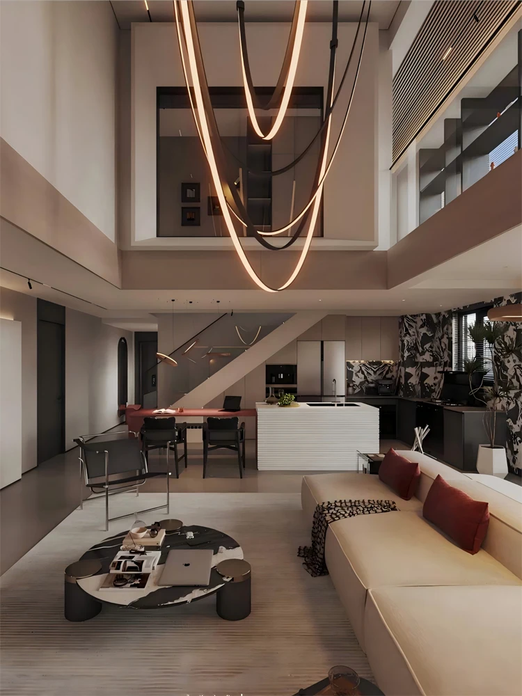 Moderne simplicité bracelet en cuir pendentif LED éclairage, Lustre décor à la maison pour Foyer salle à manger luminaires haut plafond lustre