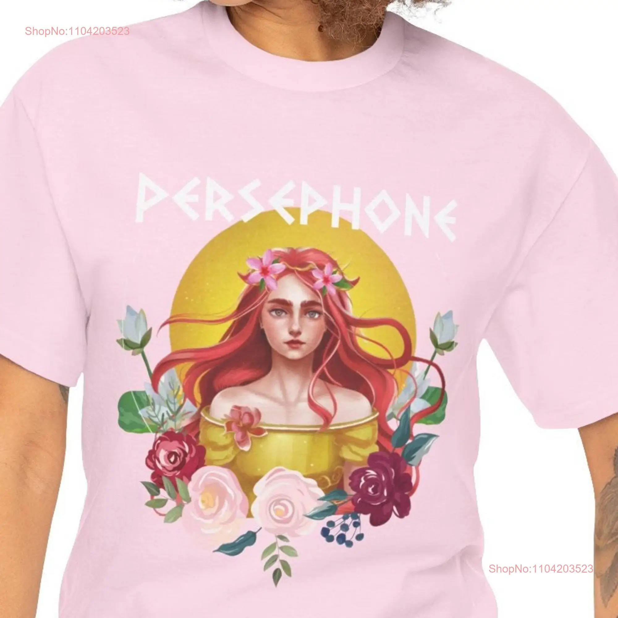 Persephone T Shirt Comfort Colors Greek Mythology Goddess Fans Trendy Vintage For Here long or short sleeves