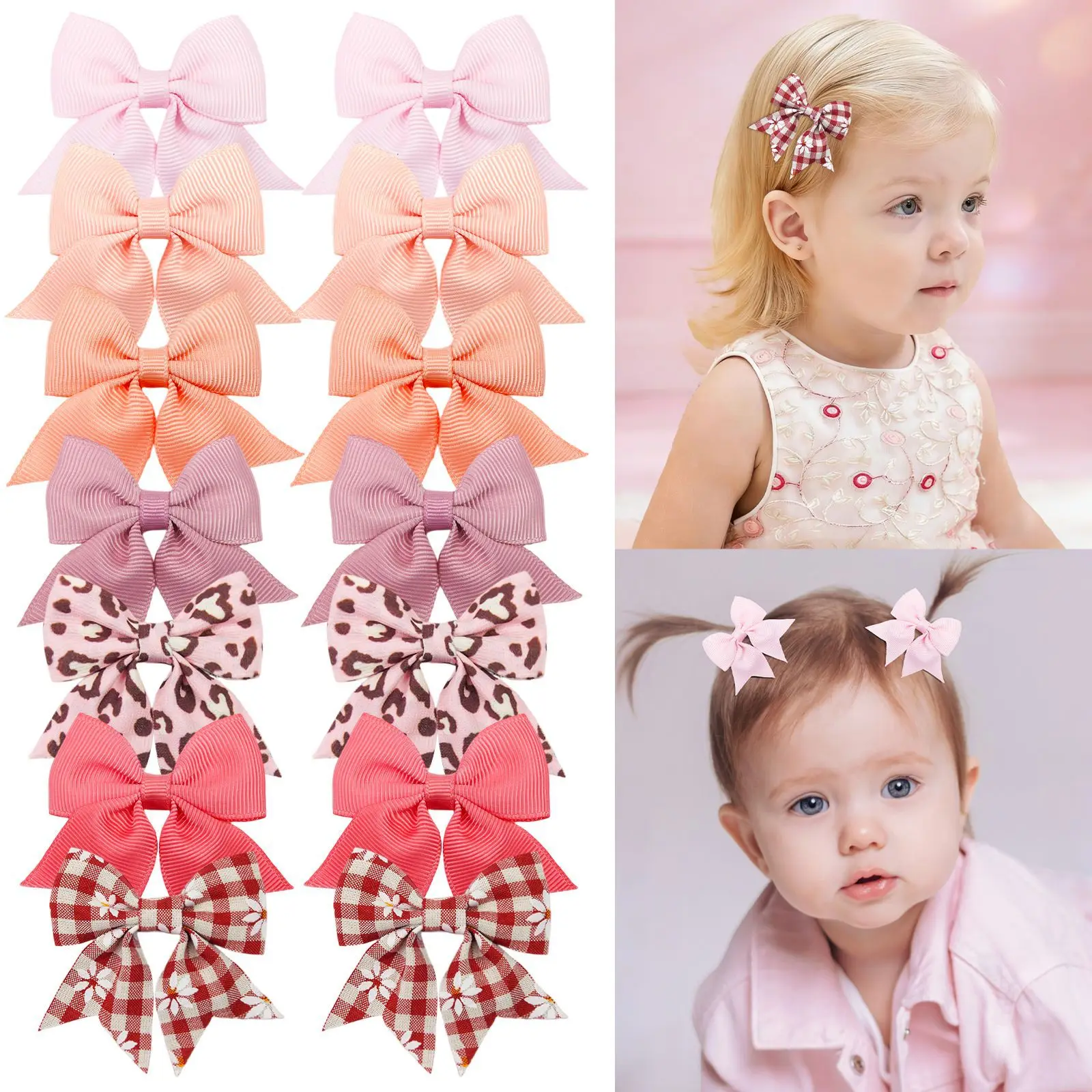 200-pezzi-di-fermagli-per-capelli-con-nastro-in-grosgrain-a-stampa-leopardata-e-tartan-accessori-per-capelli-da-28-pollici-per-bambine