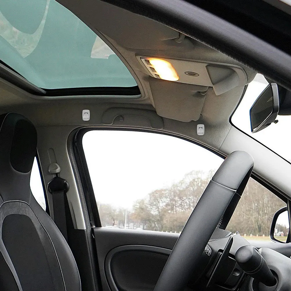 

2Pcs Sun Visor Clips Car Interior Clip Brackets Easy Install Durable ABS Visor Holders Vehicle Sunshade Hooks Sunshade Hook