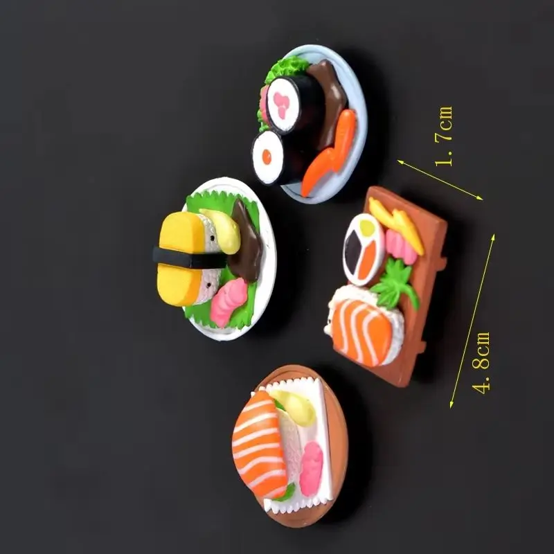 4 개/대 크리 에이 티브 맛있는 스시 미니어처 음식 귀여운 장식품 미니어처 인형 음식 쥬얼리 Diy 공예 액세서리 홈 장식