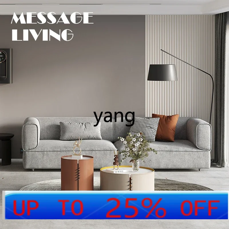 

LTT light luxury minimalist fabric sofa large apartment living room three people simple modern combination