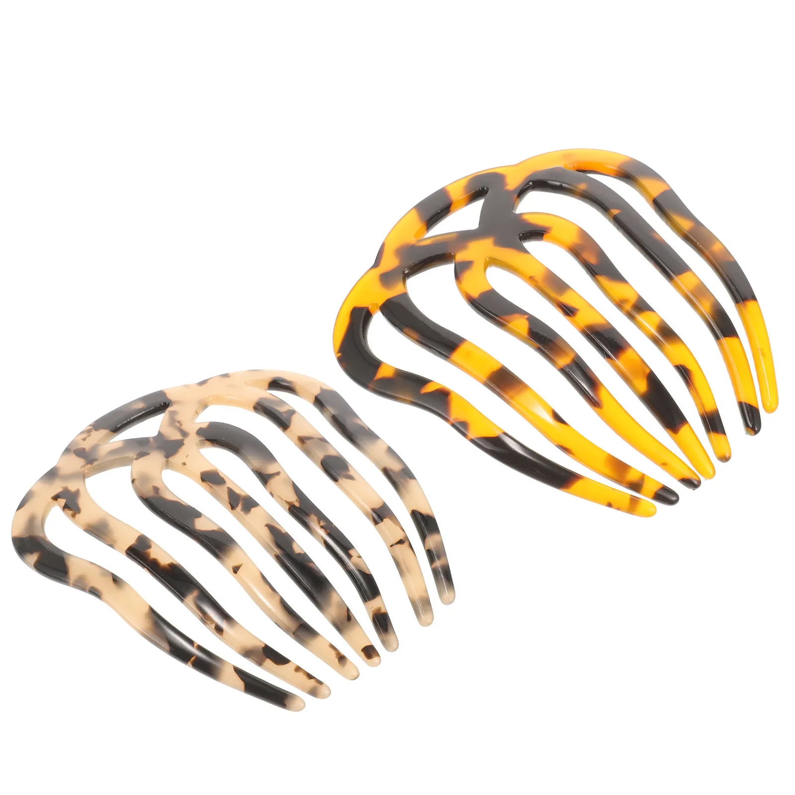2 pcs Vintage Combs Seven-Tooth Design Multipurpose Hair Accessories For Women Bridal Styling Durable Hairdressing Tools