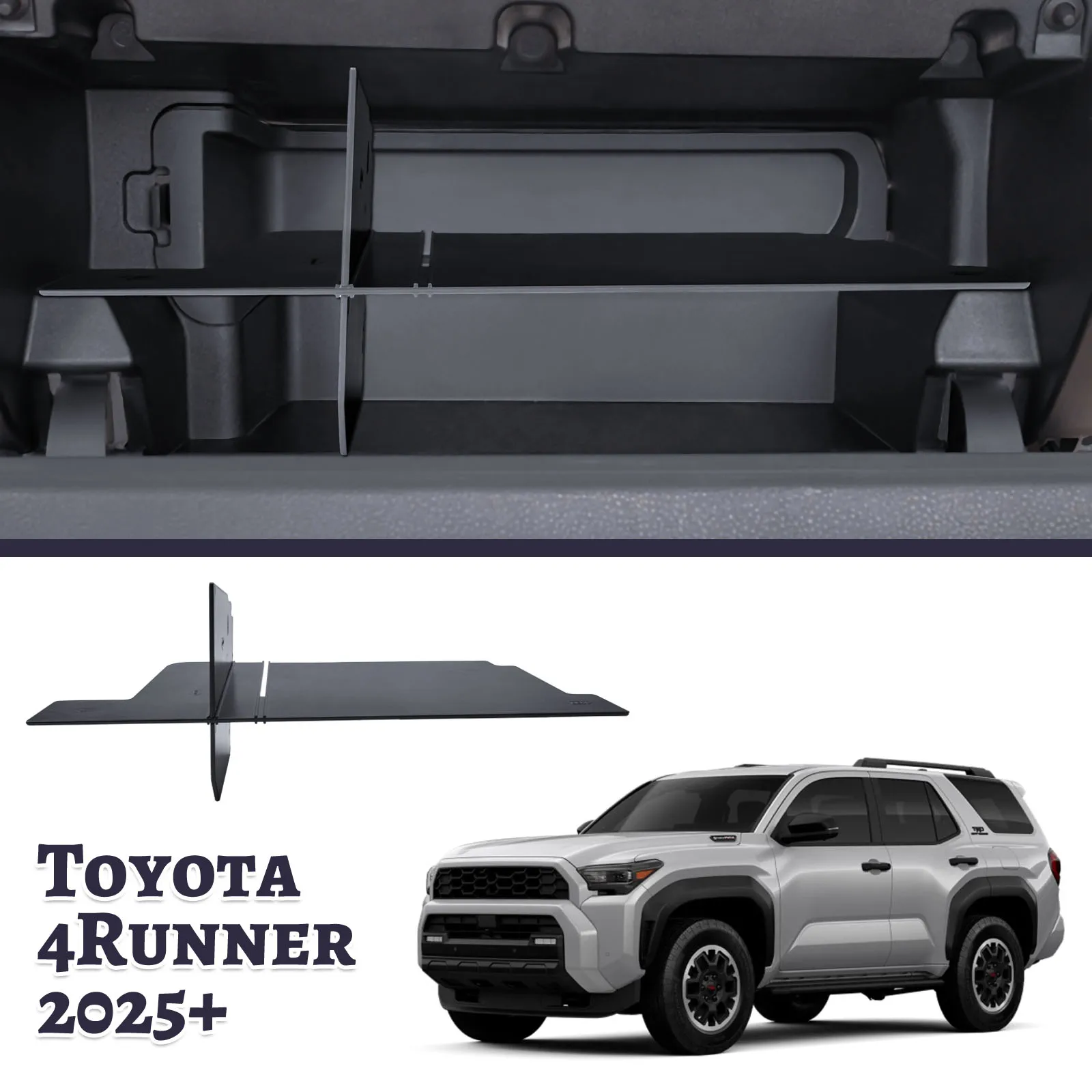 

Органайзер-разделитель для перчаточного ящика для Toyota 4Runner 2025+, внутренний лоток для хранения, центральная консоль, разделитель для перчаток, автомобильные аксессуары