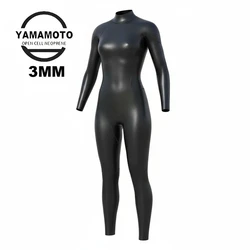 Women 3mm CR Triathlon Wetsuit  Ultra Elastic  Leather  Smooth Skin  Full  Open Water  Cold