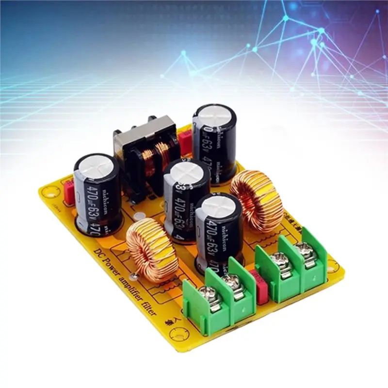 N34R-EMC For Amp Compatible DC LC EMI Filter Board Low Pass Hifi High Frequency Switching Power Supply Ripple Filtering 2A