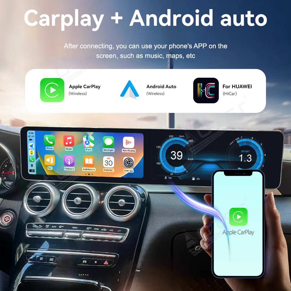 Automotive Multimedia Android Player For Mercedes Benz GLC C Class 2015~2024 GPS Navigation Car Radio Receiver Carplay Head Unit