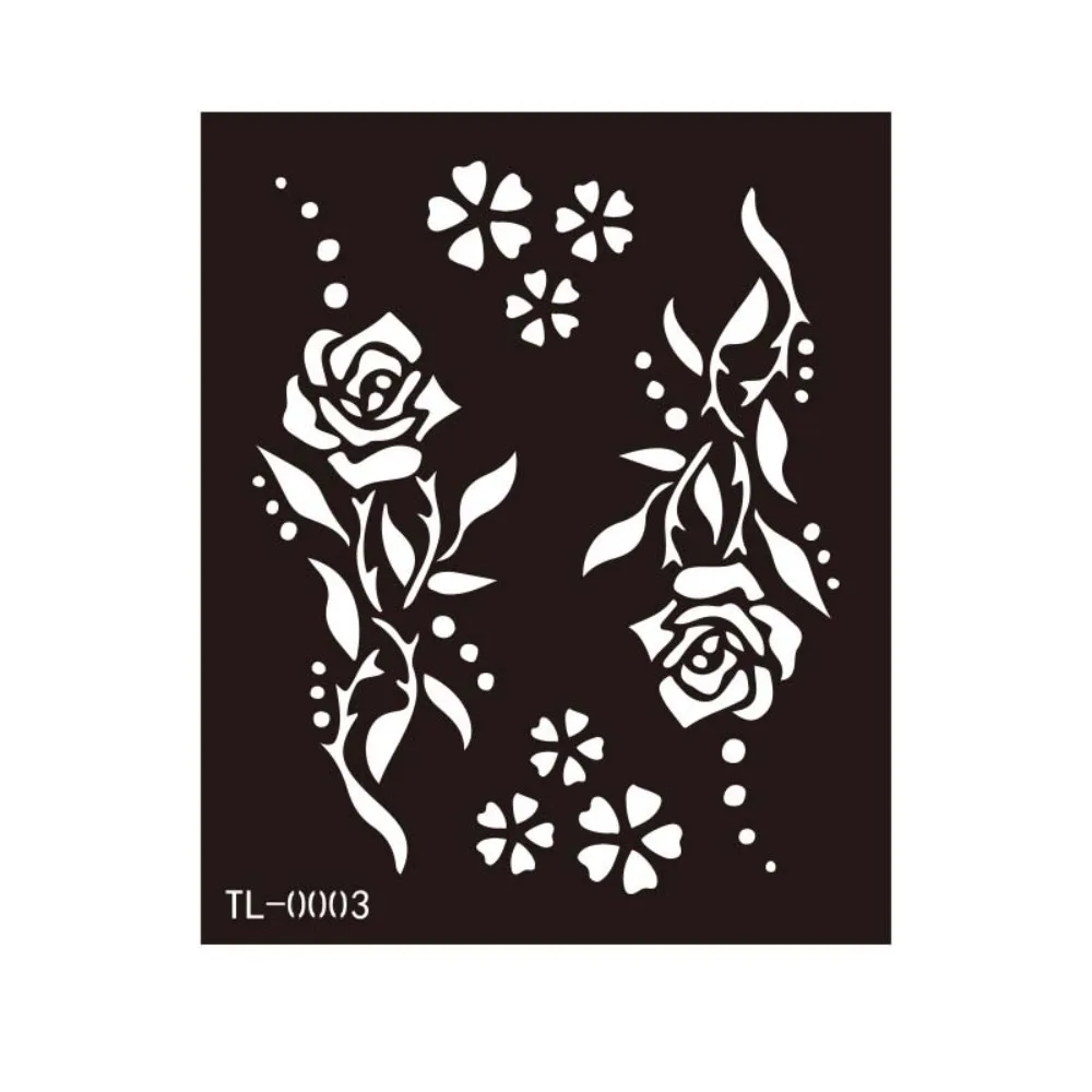 Hollow Henna Tattoo Stencil Mehndi Stickers Wedding Tool Henna Tattoo Template Wolf Butterfly Dragon Phoenix Fake Tattoo Decals