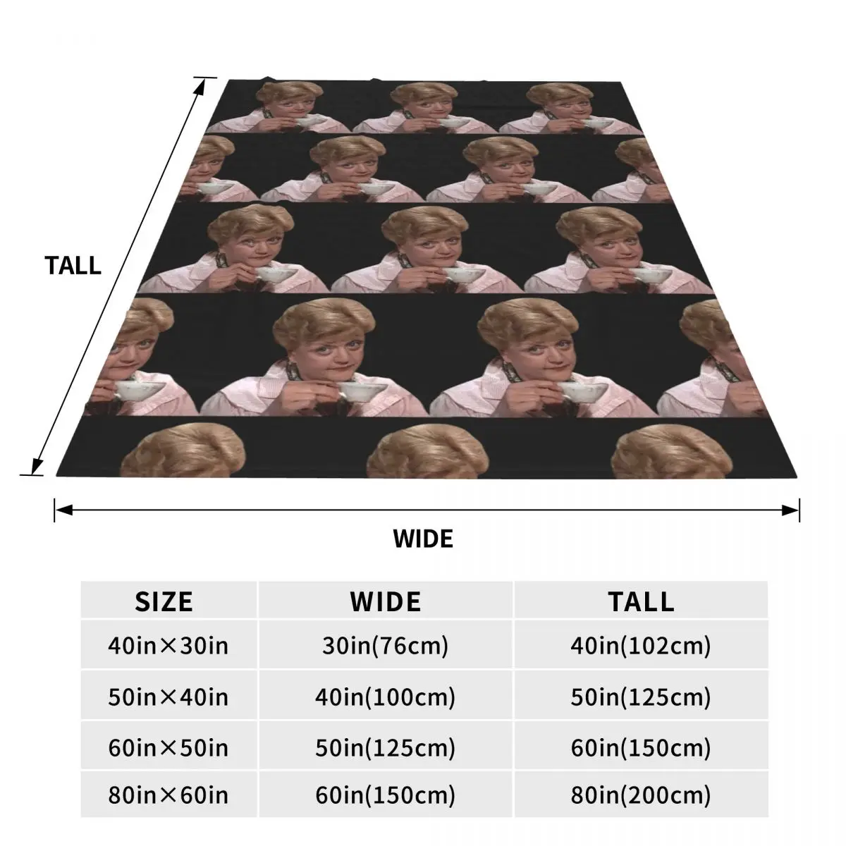 Jessica Fletcher Judging Murder She Wrote Blanket Soft Warm Flannel Throw Blanket Cover for Bed Travel Home Sofa
