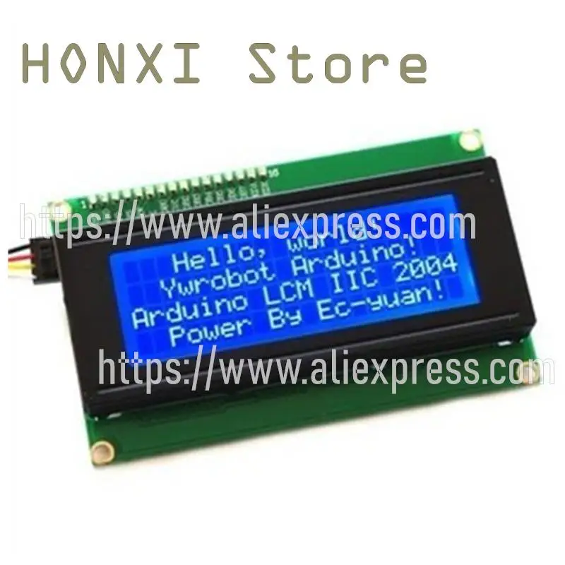 

1PCS IIC/I2C 2004 LCD2004 blue screen LCD module provides library file