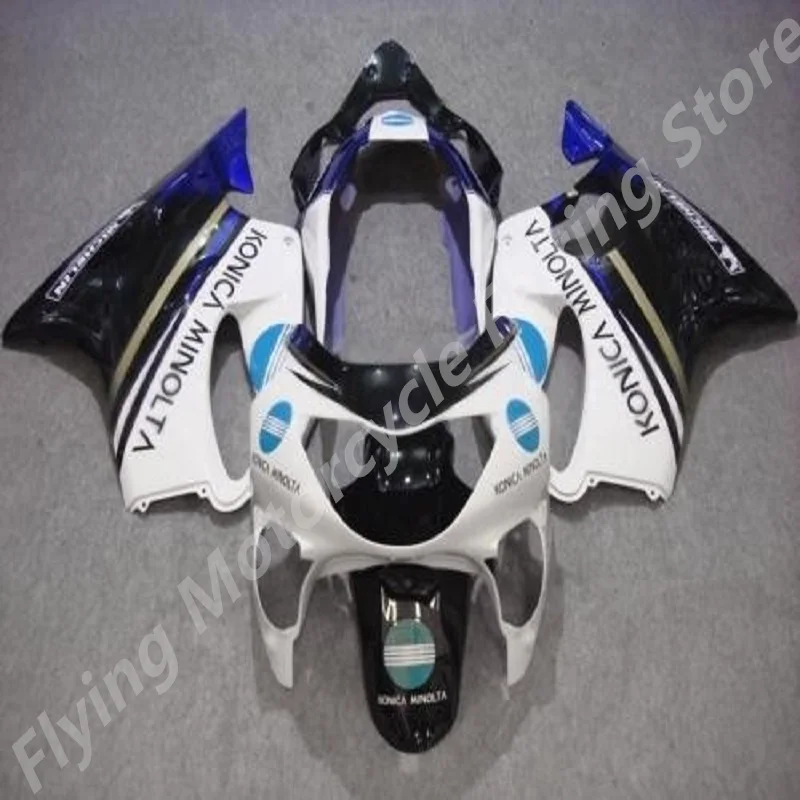 Perfect Fitment Fairings Kit for HONDA CBR600 F4  CBR600F4 1999 2000 CBR600 Injection 99 00 black White Blue Bodywork Set