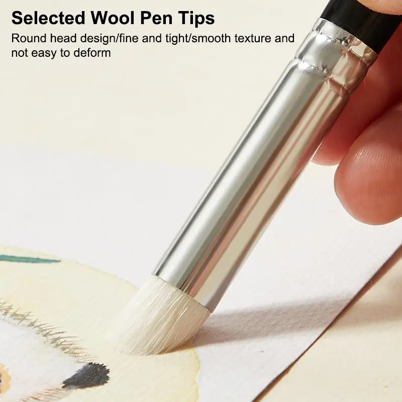 

New New Dry Paint Brushes Detail Painting Brush Set Professional Paint Brushes Watercolor Brushes Miniature Nylon Brushes