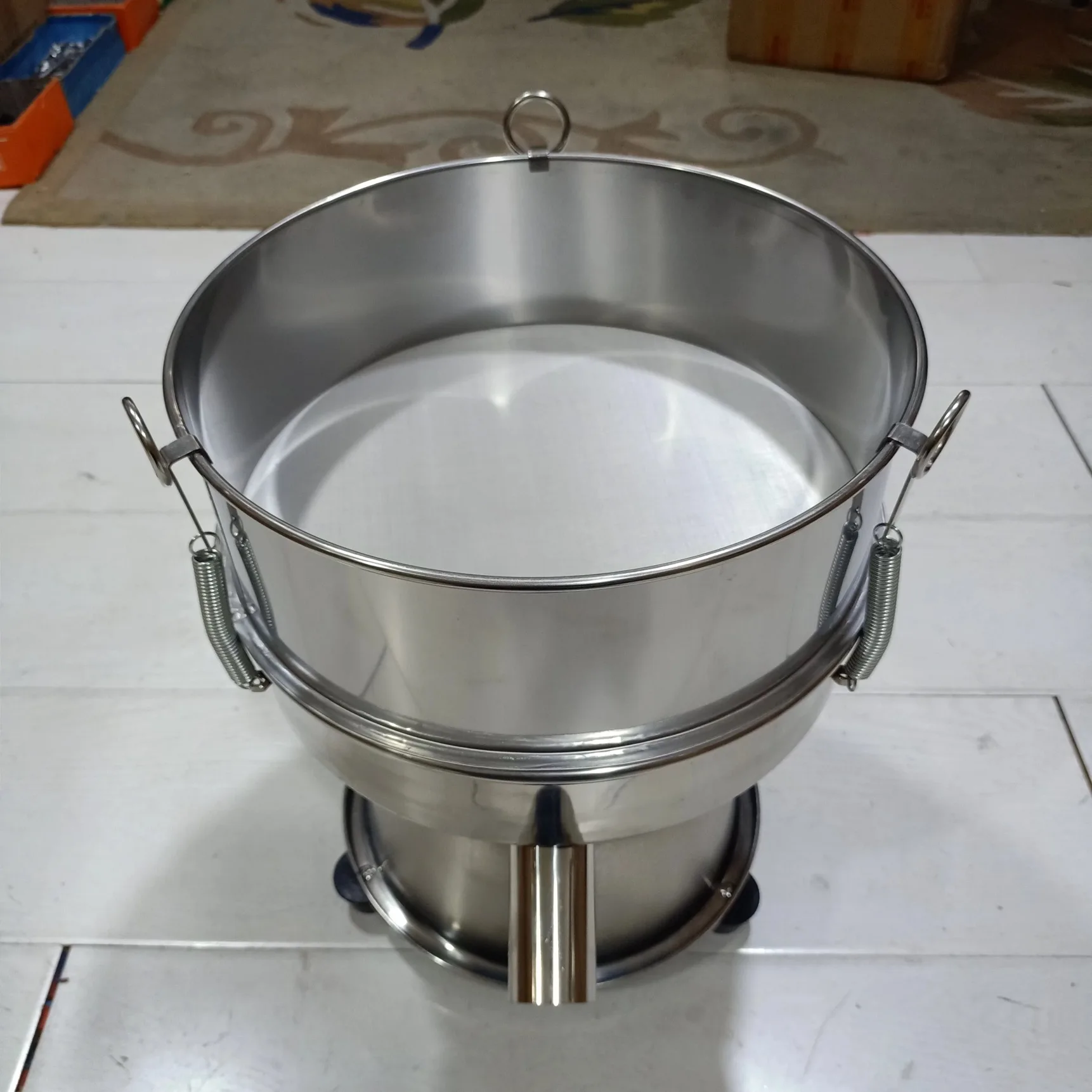 40cm 진동 스크린, 스테인리스 스틸 식품 전기 스크린, 분말 체질기, 여과 및 분리 스크린