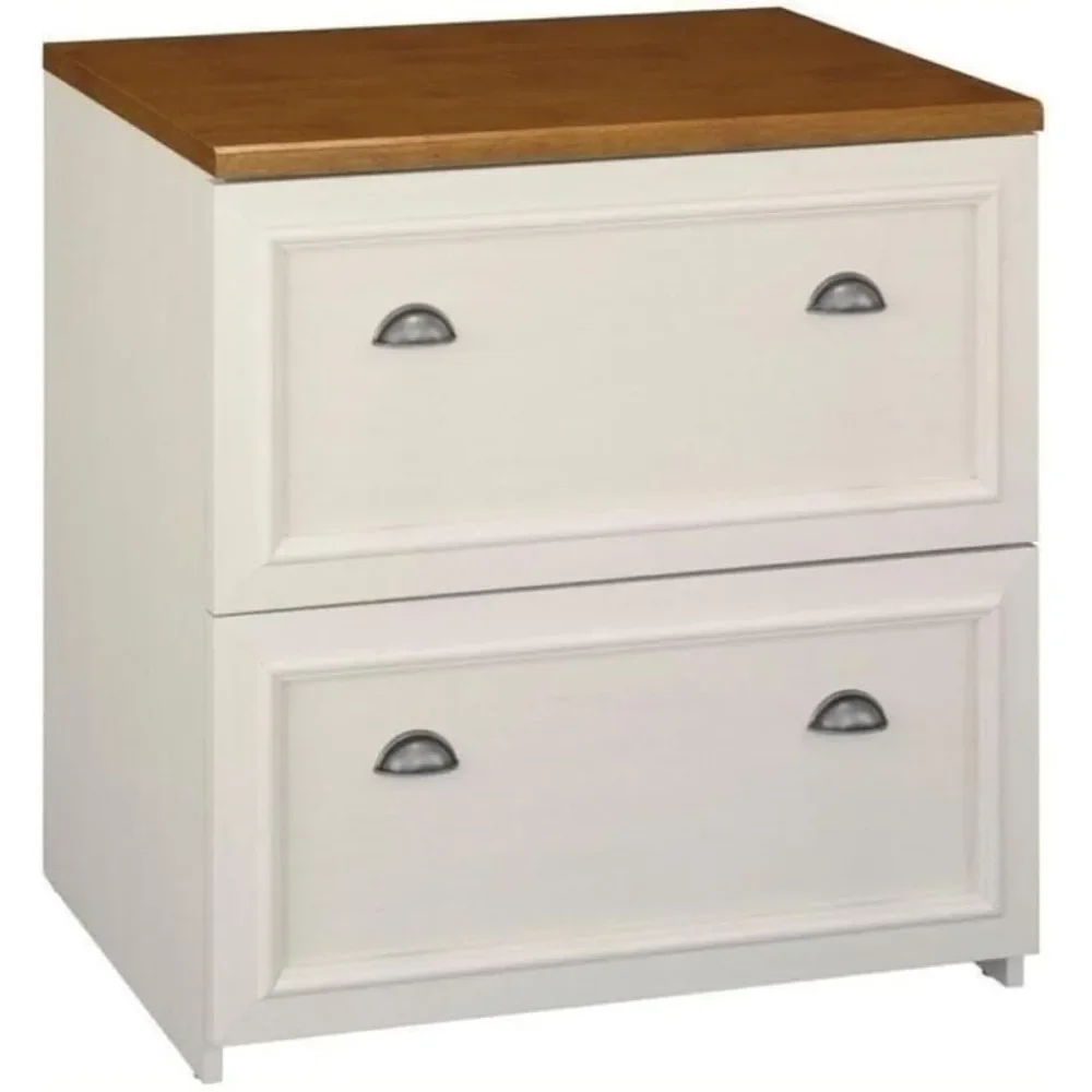 Lateral file lockers, full extension ball bearing sliders, laminated finishes, cottage and casual style file cabinets