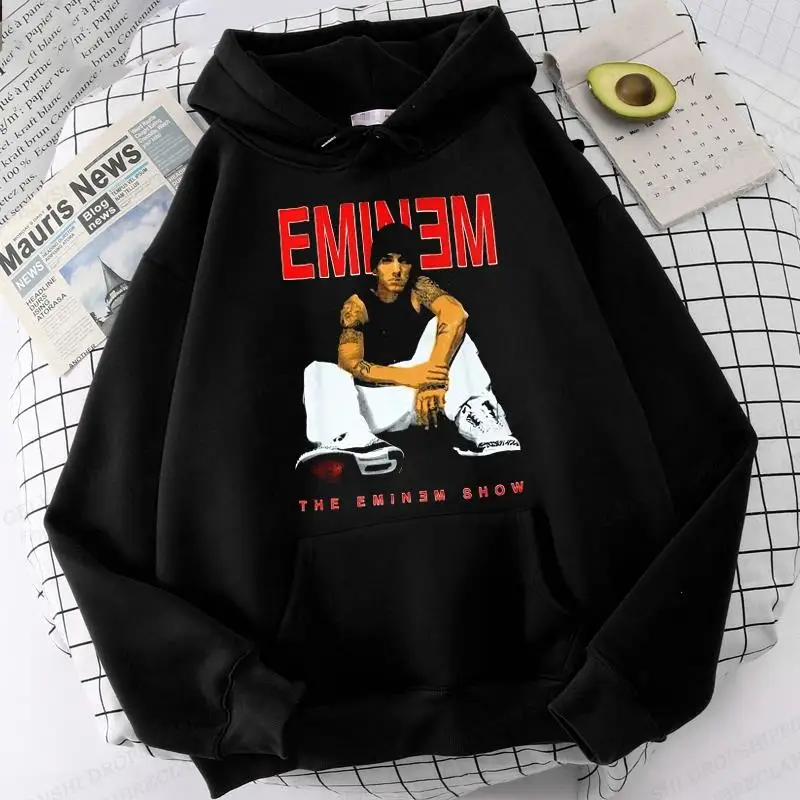 

2023 New Eminem Print Hoodie Men's and Women's Printed Fashion Autumn and Winter Hoodie Men's Hip Hop Hoodie Men's Rap Clothing