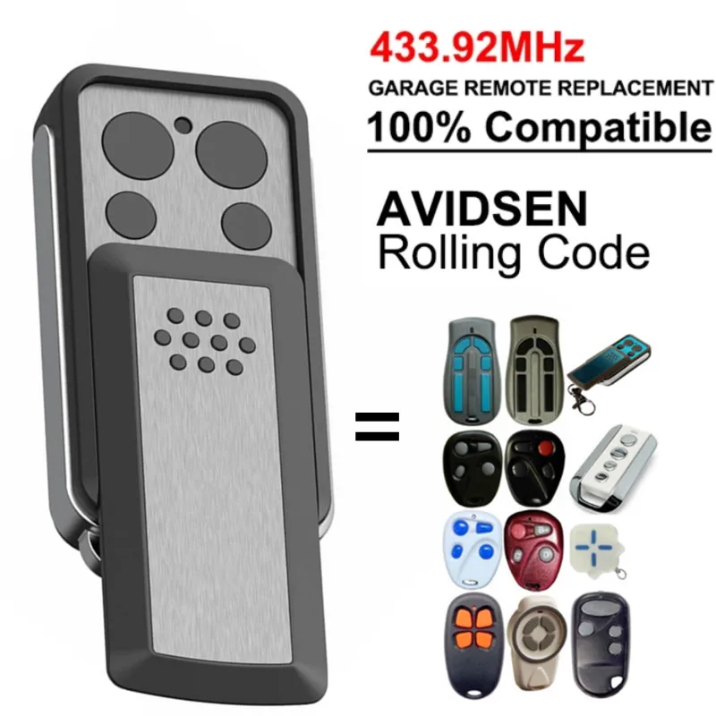 

1pack Avidsen Extel Thomson AVIDSEN Garage Remote Control 433.92MHz Rolling Code Gate Door Opener