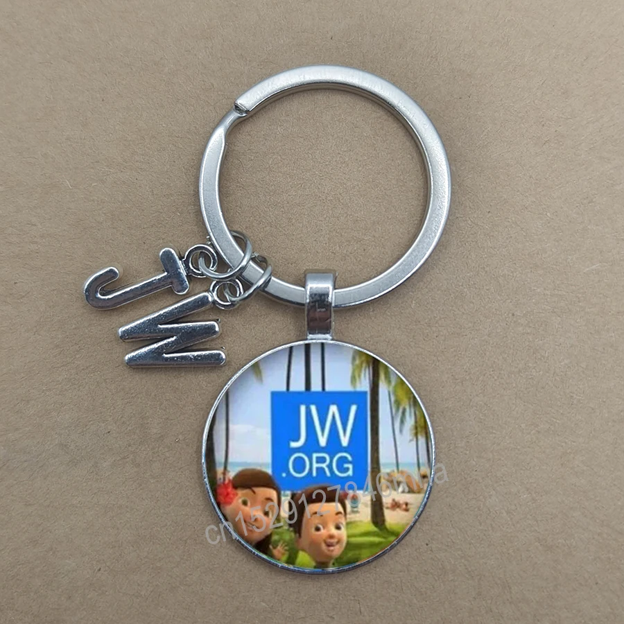 1 fashionable new Jw Org jewelry pendant, fashionable art glass Cabochon Lord Photo pendant, keychain, car bag pendant