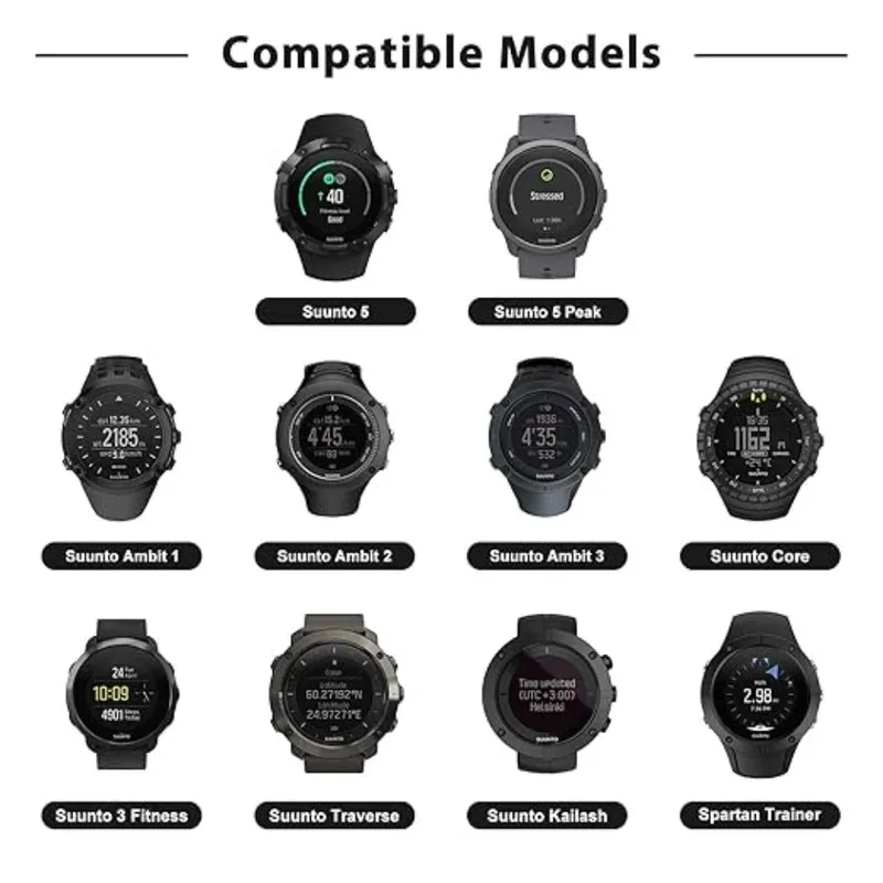ل Suunto 3 اللياقة البدنية/Suunto 5/Traverse/Ambit 1 2 3 شاحن شاحن USB ساعة ذكية كابل شحن استبدال شاحن 3.3ft #6